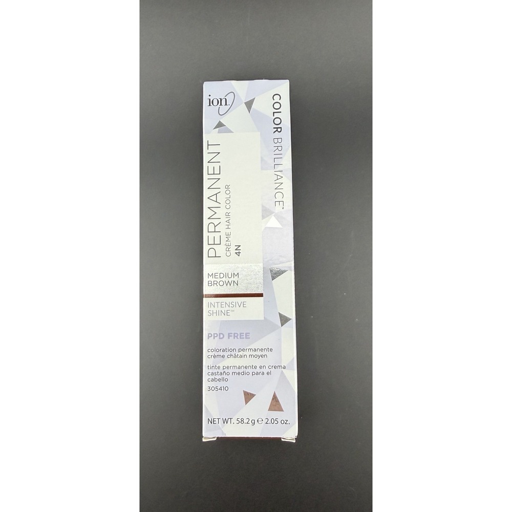 New Ion Color Brilliance Permanent Color 4N Medium Brown 2.05 fl oz.